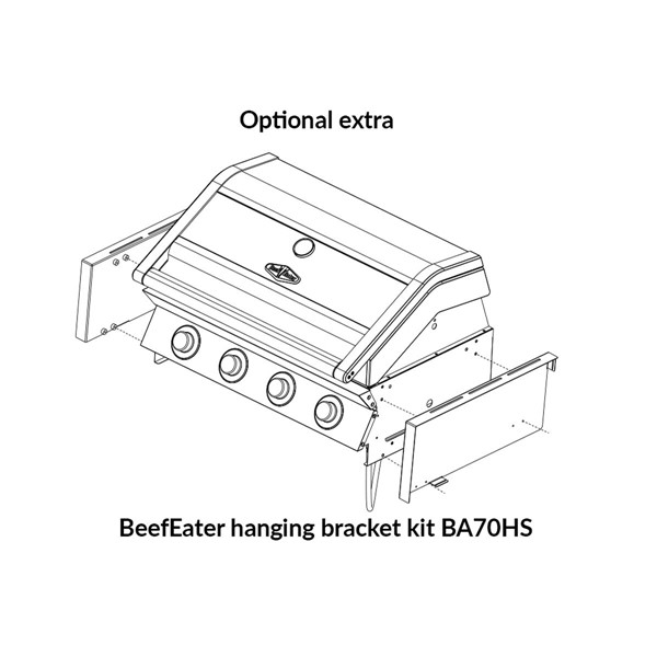 Beefeater 1600 BBQ 5Q c/ Grelhas F.Fundido - Inox